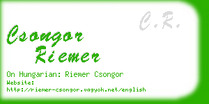 csongor riemer business card